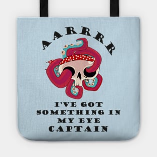 Funny skull pirate design Tote