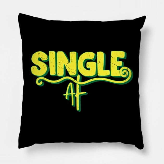 Single Af // Vintage Anti Valentine Design Pillow by Trendsdk