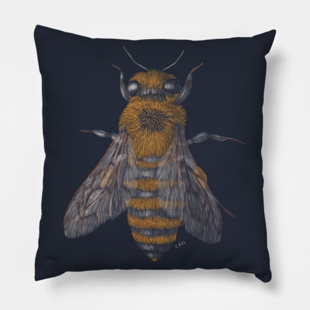 Honey Bee Pillow by Walking in Nature