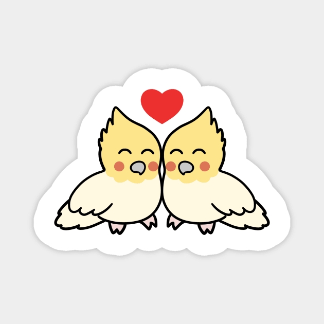 Lutino Pearl Cockatiel Love Magnet by BiscuitSnack