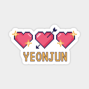 Yeonjun Pixel Heart Valentine TXT Magnet