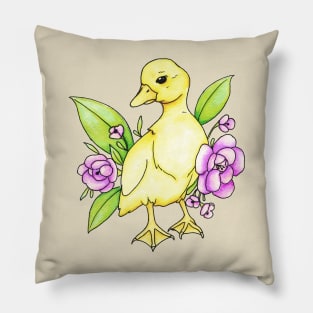 Floral Duckling Pillow