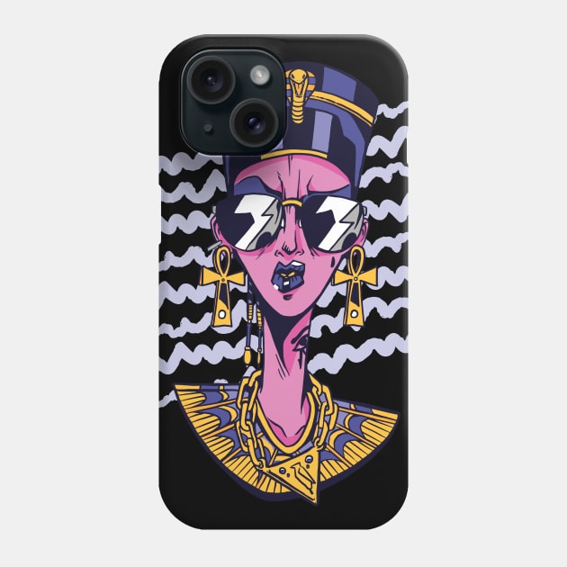 Ancient Egypt Beautiful cool NEFERTITI pyramids Phone Case by Midoart