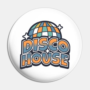 DISCO HOUSE  - Y2K  Disco Ball (Orange/slate blue) Pin