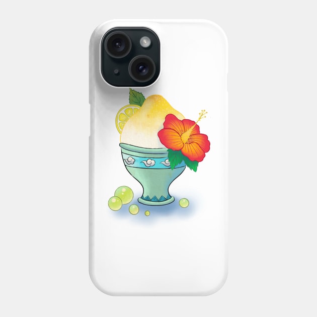 Minhwa: Lemon Ice Flake White (Korean traditional/folk art) Phone Case by koreanfolkpaint