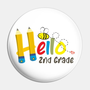 Hello Second Grade Pin