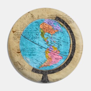 World globe Pin