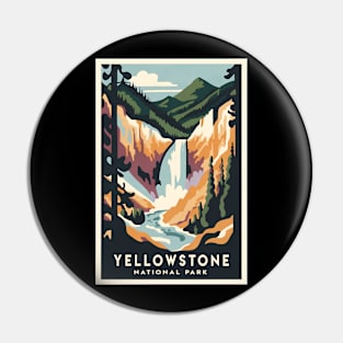 Yellowstone National Park Vintage Poster Pin