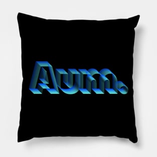 Aum 3D Typographic Design Pillow