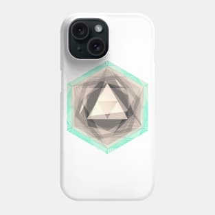 Jewel Lines 2 - Jade & Charcoal Phone Case