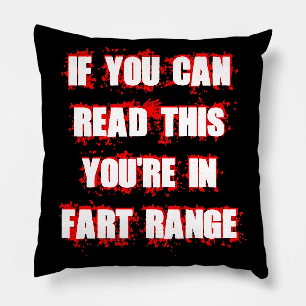 If You Can Read This You're In Fart Range Pillow by FNO