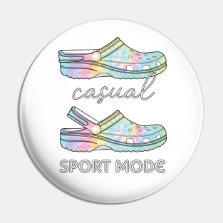 Tie Dye Crocs Casual Sport Mode Funny Pin