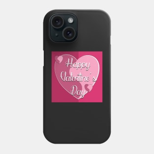 Happy Valentine's day greeting card with hearts background. Phone Case