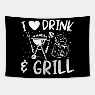 I Love Drink and Grill Tapestry