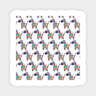 Colorful Zebra Pattern Magnet