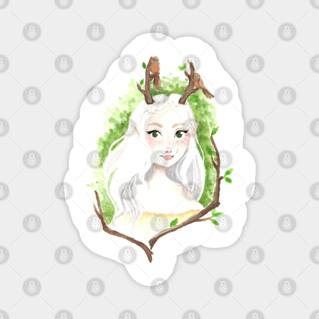 Deer fairy Magnet by Ka.Arts