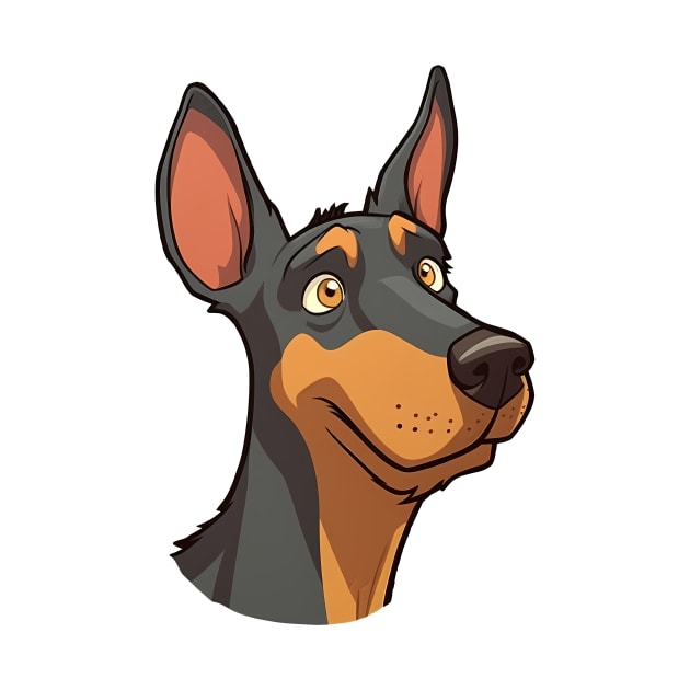 Cute Anime Doberman Pincher by Brilliant Tee Shop