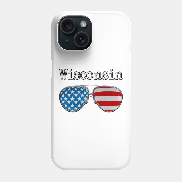 AMERICA PILOT GLASSES WISCONSIN Phone Case by SAMELVES
