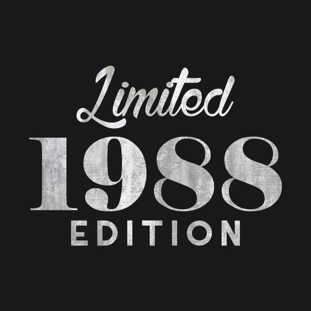 Limited Edition 1988 Birth Year 30 years old by charlescheshire