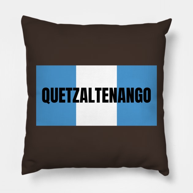 Quetzaltenango City in Guatemala Flag Colors Pillow by aybe7elf