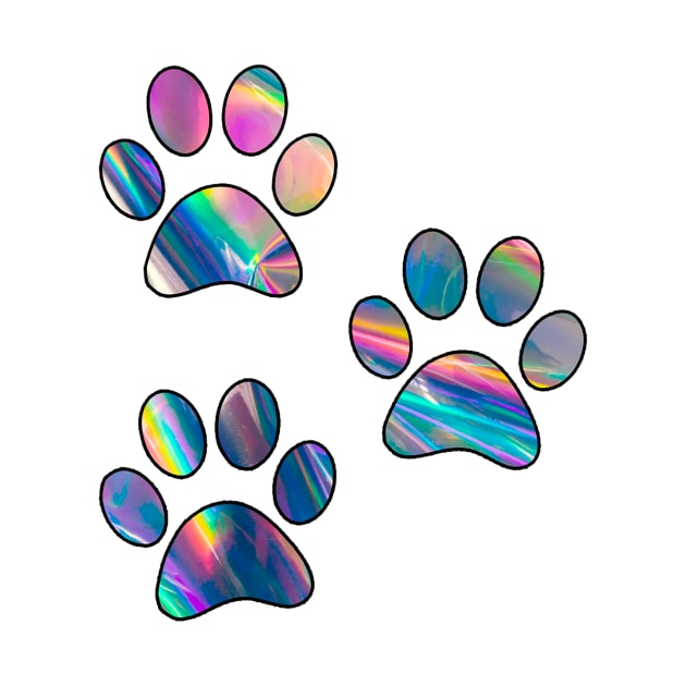 Holographic Paw Prints by lolosenese