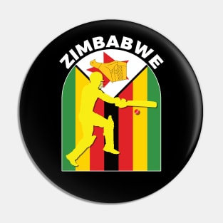 Zimbabwe Cricket Batsman Zimbabwe Flag Pin
