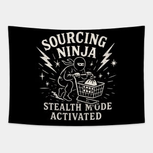 Sourcing Ninja Stealth Mode Activated Funny Reseller Design Tapestry