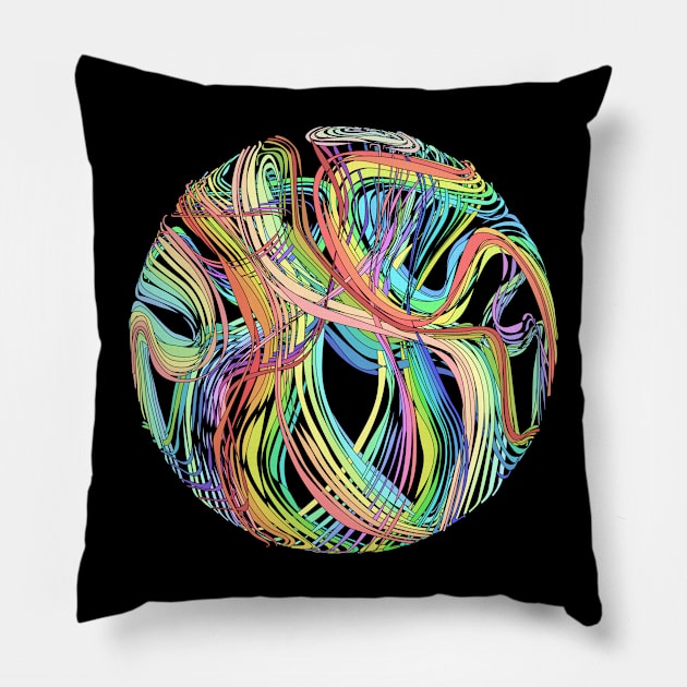 Rainbow mandala Pillow by M[ ]