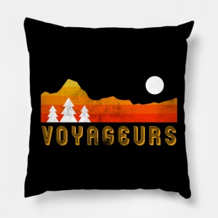 Voyageurs national park retro vintage mountains Pillow