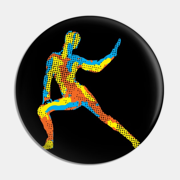 Modern Abstract Yoga Pose Pin by jazzworldquest