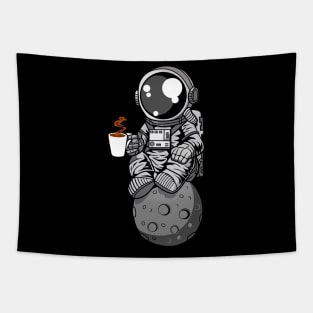 Astronaut Coffee Break Tapestry