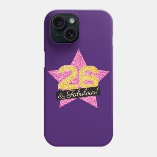 26th Birthday Gifts Women Fabulous - Pink Gold Phone Case
