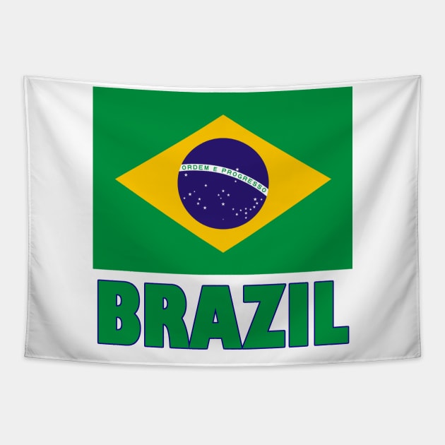 The Pride of Brazil - Brazilian Flag Design Tapestry by Naves