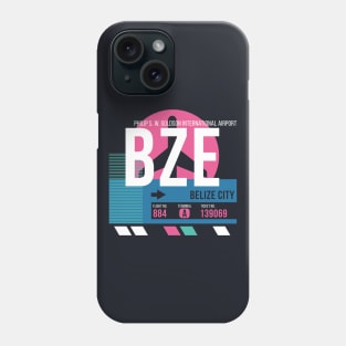 Belize City (BZE) Airport // Sunset Baggage Tag Phone Case