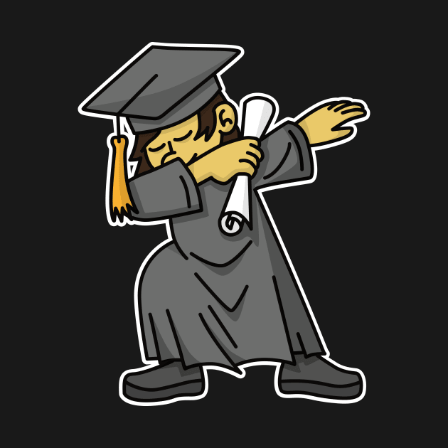 Asian boy student dab dabbing graduation school by LaundryFactory