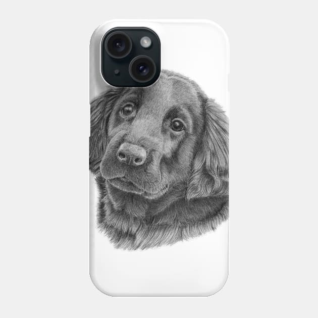 Flatcoated retriever puppy Phone Case by doggyshop