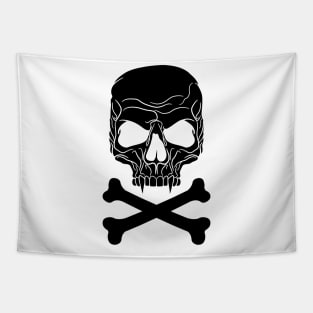 Vampire Skull, Crossbones Tapestry