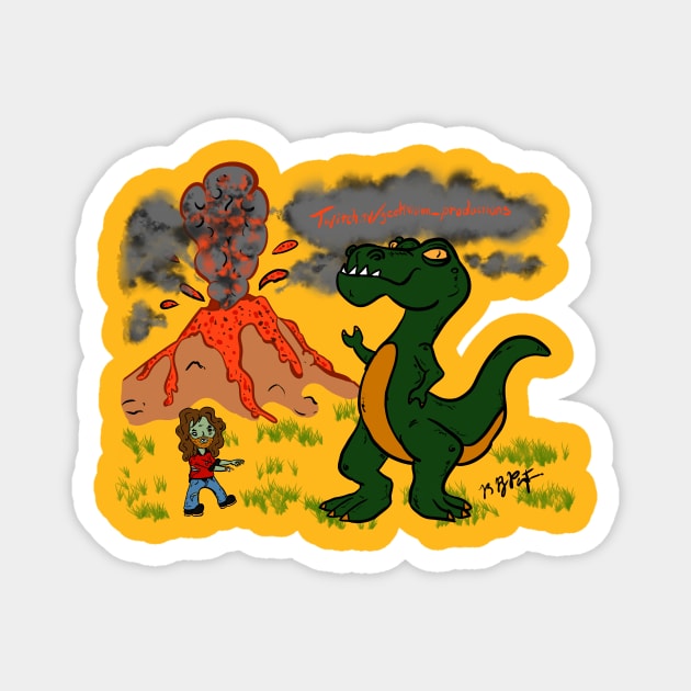 Zom B meets Sassy Rex Magnet by GeekVisionProductions