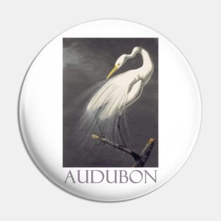 Great Egret by John James Audubon Pin