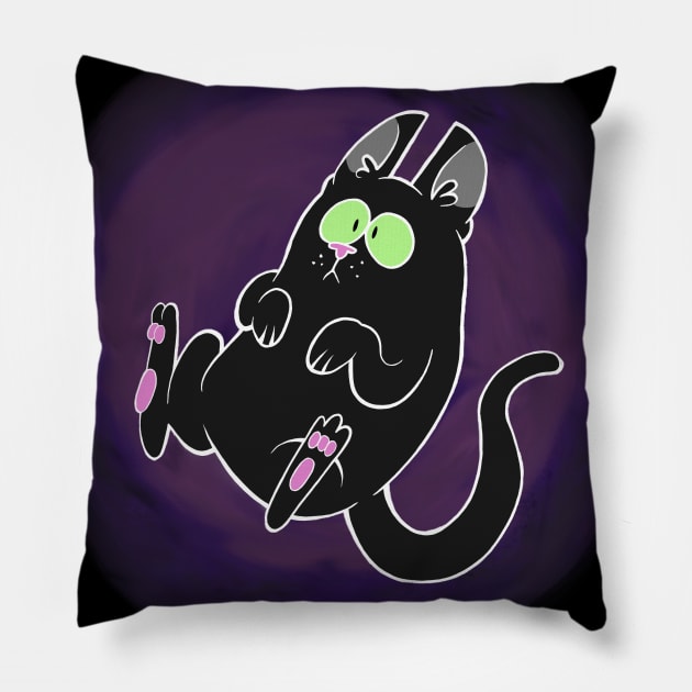 The Black Cat Void Pillow by Skarmaiden