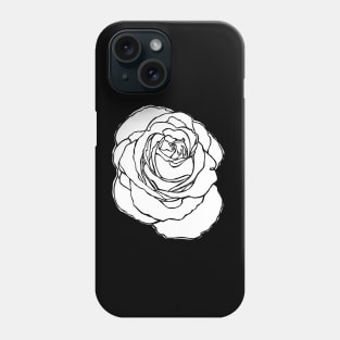 Cottage Core, White Rose Flower Phone Case