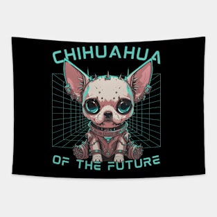 Chihuahua Of The Future Cyberpunk Tapestry