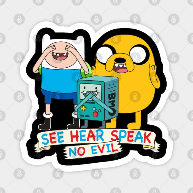 Finn Jake BMO No Evil Magnet by Plushism