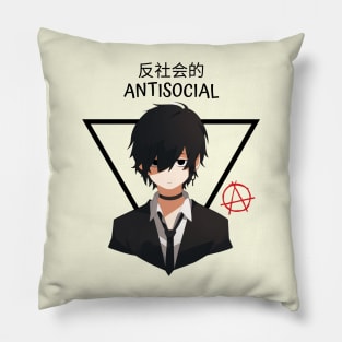 Emo Antisocial Manga and Anime Style Pillow