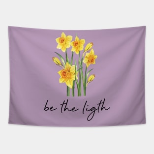 Be the light yellow narcissus in watercolor Tapestry