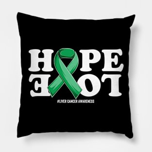 Liver Cancer Support | Emerald Green Ribbon Squad Support Liver Cancer awareness Pillow