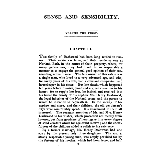 Sense and Sensibility Jane Austen First Page by buythebook86