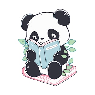 Cute bookish Panda T-Shirt