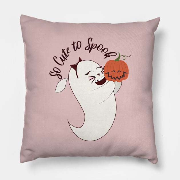 Little ghost girl Pillow by HarlinDesign