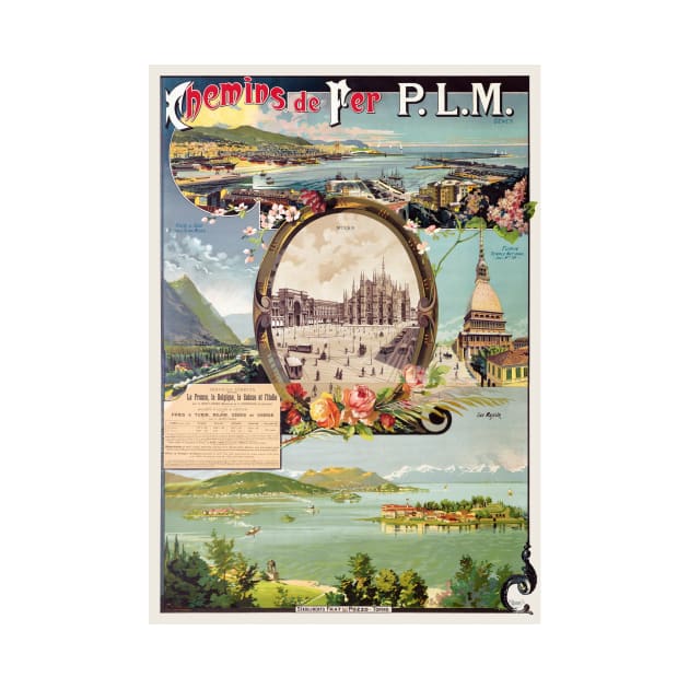 Chemins de fer PLM Italy Vintage Poster 1895 by vintagetreasure